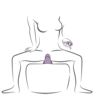 ROCKS OFF RUBY GLOW VIBRADOR SIT ON MORADO