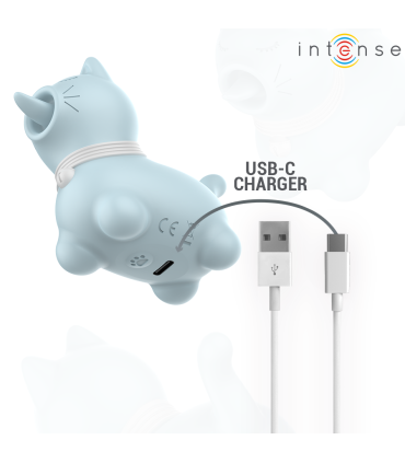 INTENSE DUCHESS ESTIMULADOR CON LENGUA ROTATIVA 360º AZUL