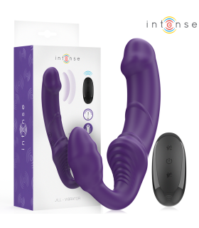 INTENSE JILL VIBRADOR DOBLE 20 CM VIOLETA CONTROL REMOTO