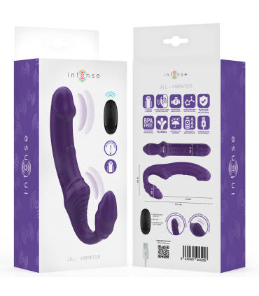 INTENSE JILL VIBRADOR DOBLE 20 CM VIOLETA CONTROL REMOTO