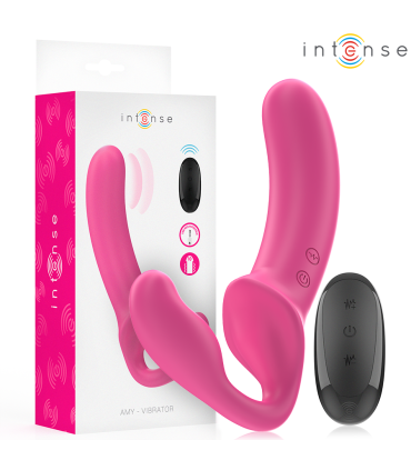 INTENSE AMY VIBRADOR DOBLE 20 CM ROSA CONTROL REMOTO