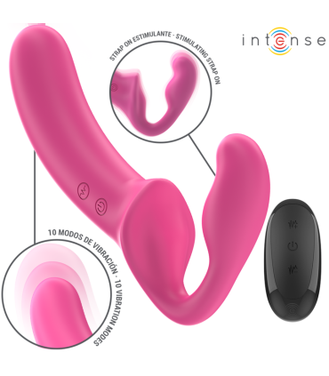 INTENSE AMY VIBRADOR DOBLE 20 CM ROSA CONTROL REMOTO