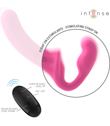 INTENSE AMY VIBRADOR DOBLE 20 CM ROSA CONTROL REMOTO