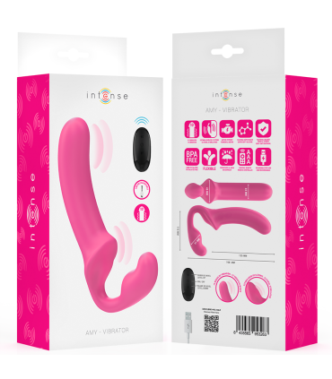 INTENSE AMY VIBRADOR DOBLE 20 CM ROSA CONTROL REMOTO