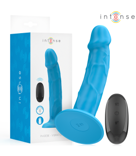 INTENSE PHOEBE VIBRADOR REALISTICO 10 VIBRACIONES AZUL CONTROL REMOTO