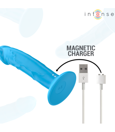 INTENSE PHOEBE VIBRADOR REALISTICO 10 VIBRACIONES AZUL CONTROL REMOTO