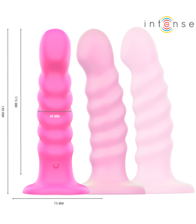 INTENSE CINDY VIBRADOR TALLA L DISENO EN ESPIRAL 10 VIBRACIONES ROSA CONTROL REMOTO