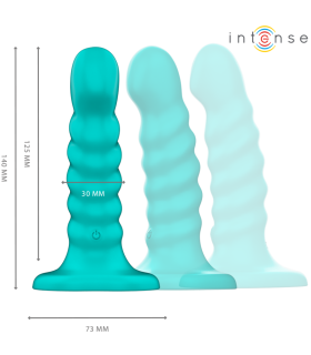 INTENSE BUFFY VIBRADOR TALLA S DISENO EN ESPIRAL 10 VIBRACIONES AZUL CONTROL REMOTO