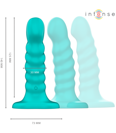 INTENSE BUFFY VIBRADOR TALLA S DISENO EN ESPIRAL 10 VIBRACIONES AZUL CONTROL REMOTO