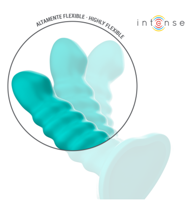 INTENSE BUFFY VIBRADOR TALLA S DISENO EN ESPIRAL 10 VIBRACIONES AZUL CONTROL REMOTO