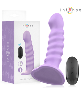 INTENSE BRENDA VIBRADOR TALLA M DISENO EN ESPIRAL 10 VIBRACIONES MORADO CONTROL REMOTO
