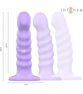 INTENSE BRENDA VIBRADOR TALLA M DISENO EN ESPIRAL 10 VIBRACIONES MORADO CONTROL REMOTO