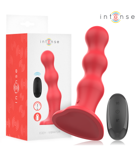 INTENSE CODY VIBRADOR CON VENTOSA ROJO CONTROL REMOTO
