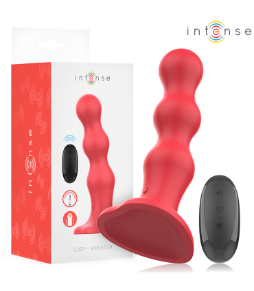 INTENSE CODY VIBRADOR CON VENTOSA ROJO CONTROL REMOTO
