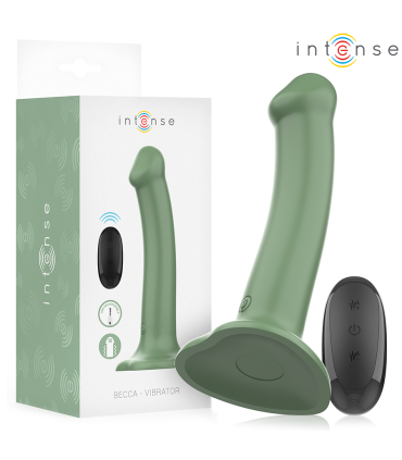 INTENSE BECCA VIBRADOR CON VENTOSA 10 VIBRACIONES VERDE CONTROL REMOTO