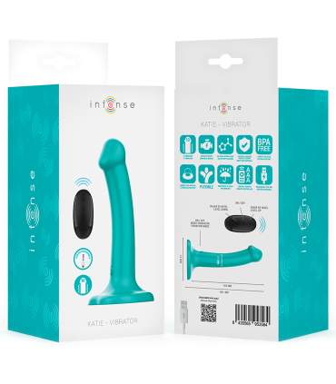 INTENSE KATIE VIBRADOR CON VENTOSA 10 VIBRACIONES AZUL OSCURO CONTROL REMOTO
