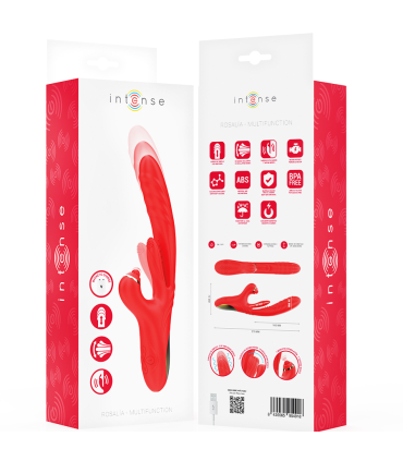 INTENSE ROSALIA VIBRADOR MULTIFUNCION 3 EN 1 ROJO