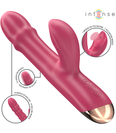 INTENSE CHLOE VIBRADOR MULTIFUNCION 3 EN 1 ROJO