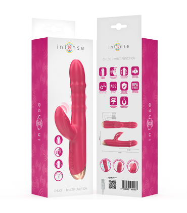 INTENSE CHLOE VIBRADOR MULTIFUNCION 3 EN 1 ROJO