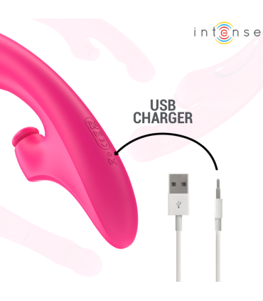 INTENSE EMI VIBRADOR 135 CM MULTIFUNCION 3 EN 1 10 VIBRACIONES ROSA