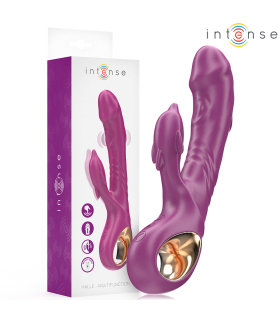 INTENSE HALLE VIBRADOR MULTIFUNCION CON LENGUA ESTIMULADORA EN FORMA DE DELFIN MORADO