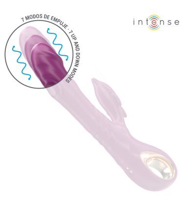 INTENSE HALLE VIBRADOR MULTIFUNCION CON LENGUA ESTIMULADORA EN FORMA DE DELFIN MORADO