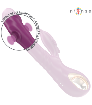 INTENSE HALLE VIBRADOR MULTIFUNCION CON LENGUA ESTIMULADORA EN FORMA DE DELFIN MORADO