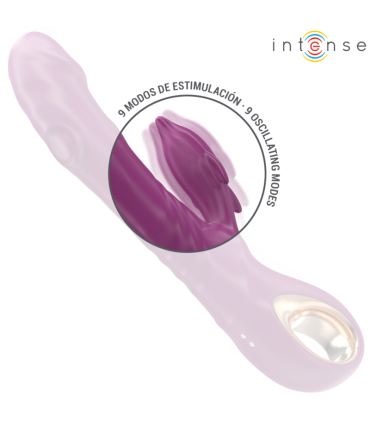 INTENSE HALLE VIBRADOR MULTIFUNCION CON LENGUA ESTIMULADORA EN FORMA DE DELFIN MORADO