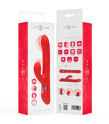 INTENSE LELE VIBRADOR MULTIFUNCION ROTATORIO OSCILACION ESTIMULACION ROJO