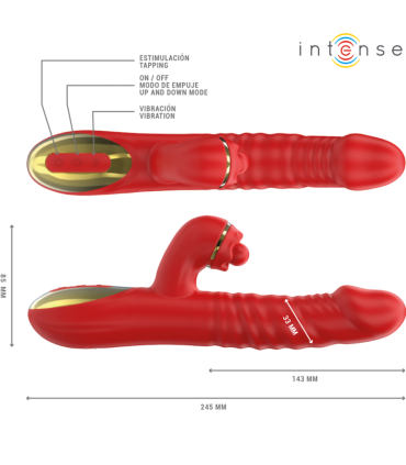 INTENSE THALIA VIBRACION EMPUJE ESTIMULACION ROJO