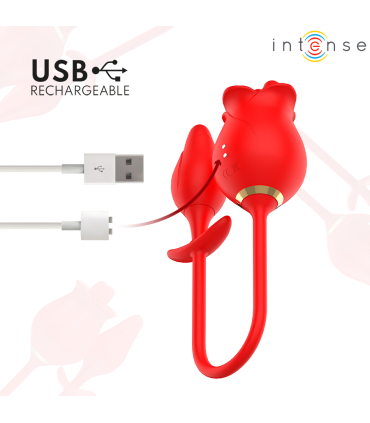 INTENSE MELANIE DOBLE ESTIMULADOR CLITORIS CON LENGUA ZIGZAG