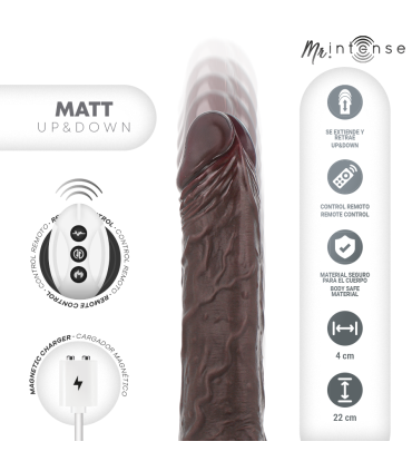 MR INTENSE MATT REALISTICO MULTIFUNCION CON VIBRACION UP AND DOWN CONTROL REMOTO 22 CM O 4 CM