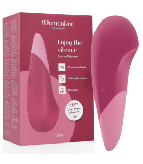 WOMANIZER VIBE VIBRADOR LAY ON SILENCIOSO ROSA OSCURO