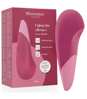 WOMANIZER VIBE VIBRADOR LAY ON SILENCIOSO ROSA OSCURO
