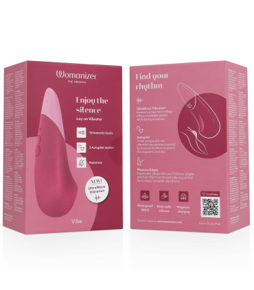 WOMANIZER VIBE VIBRADOR LAY ON SILENCIOSO ROSA OSCURO