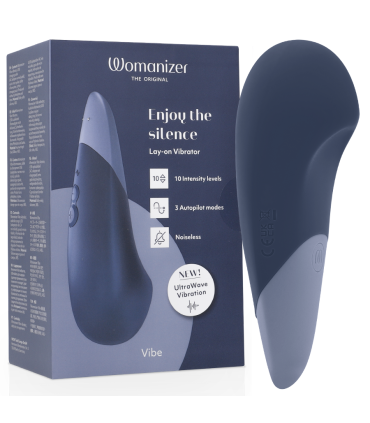WOMANIZER VIBE VIBRADOR LAY ON SILENCIOSO AZUL OSCURO