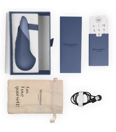 WOMANIZER VIBE VIBRADOR LAY ON SILENCIOSO AZUL OSCURO