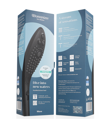 WOMANIZER WAVE CABEZAL DE DUCHA ESTIMULADOR DE CLITORIS NEGRO