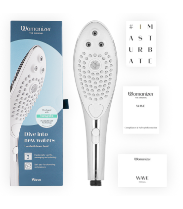 WOMANIZER WAVE CABEZAL DE DUCHA ESTIMULADOR DE CLITORIS PLATEADO