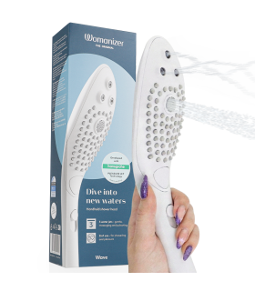 WOMANIZER WAVE CABEZAL DE DUCHA ESTIMULADOR DE CLITORIS BLANCO