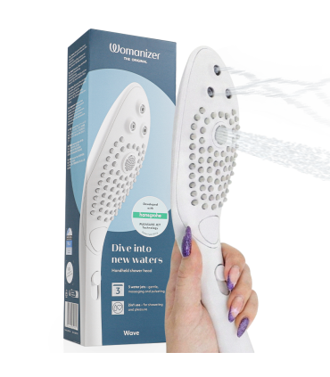 WOMANIZER WAVE CABEZAL DE DUCHA ESTIMULADOR DE CLITORIS BLANCO