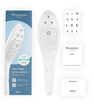 WOMANIZER WAVE CABEZAL DE DUCHA ESTIMULADOR DE CLITORIS BLANCO