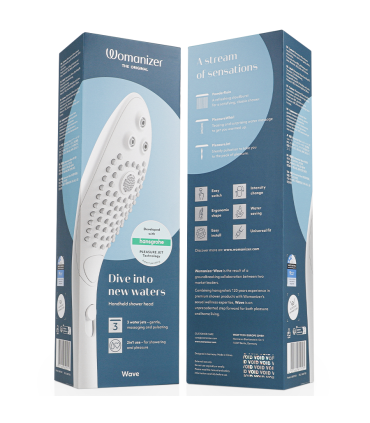 WOMANIZER WAVE CABEZAL DE DUCHA ESTIMULADOR DE CLITORIS BLANCO