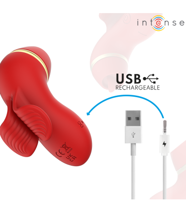 INTENSE PATTY ESTIMULADOR CON 4 CABEZALES SUCCION TAPPING TICKLING Y LICKING