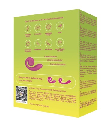 SNAIL VIBE GIZI LITE VIBRADOR DUAL PUNTO G Y CLITORIS ROSA