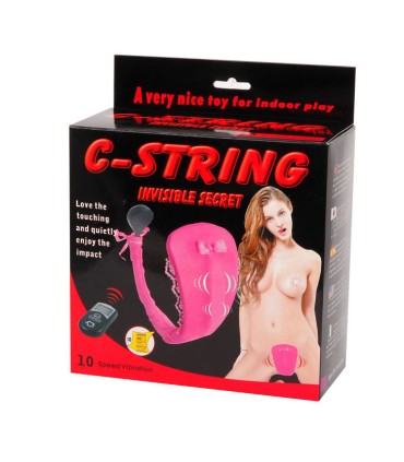 BAILE TANGA CON VIBRADOR CON CONTROL REMOTO LILA