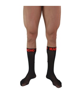 MACHO CALCETINES FINOS NEGRO ROJO TALLA UNICA