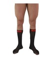 MACHO - CALCETINES FINOS NEGRO/ROJO TALLA ÚNICA