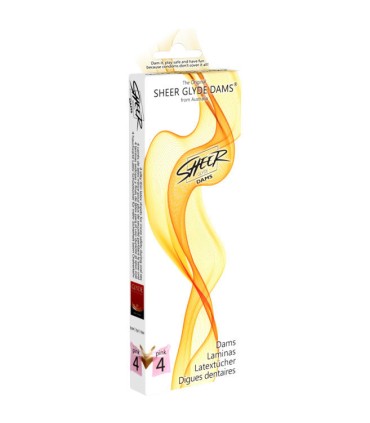 SHEER GLYDE DAMS LAMINAS LATEX SEXO ORAL FRESA