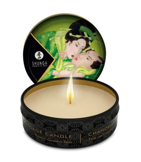 SHUNGA MINI CARESS BY CANDELIGHT VELA MASAJE TE VERDE 30 ML